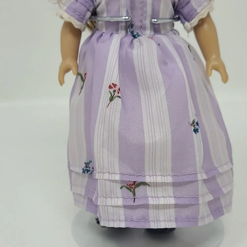 American Girl FELICITY Classic MINI 6” Doll  Painted Eyes Purple Dress Complete